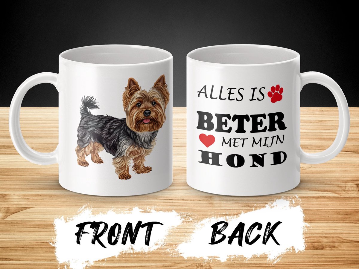 Mok Yorkshire Terrier Alles is beter met mijn hond - dog - doglover