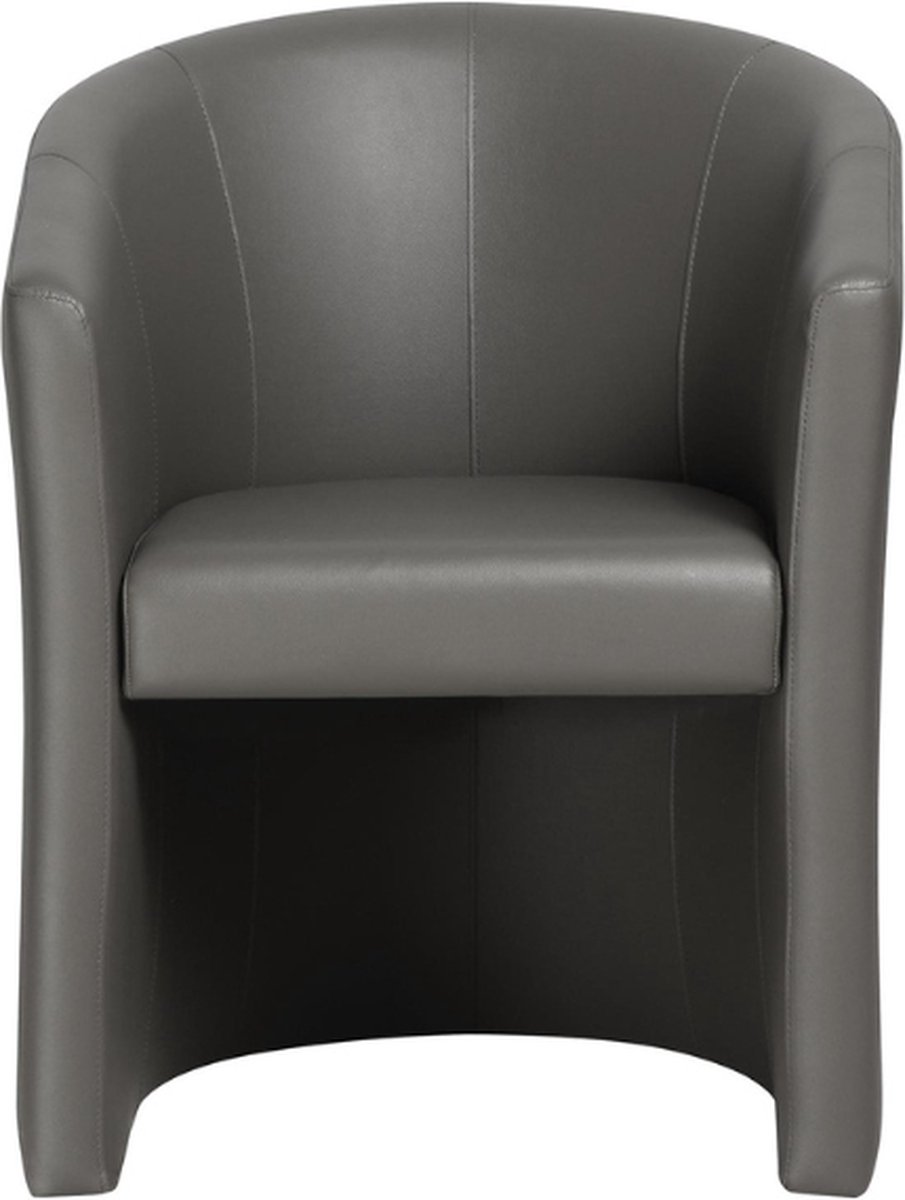 Charlie' PU taupe Kuipstoel | H 81 x B 64 x D 62 cm
