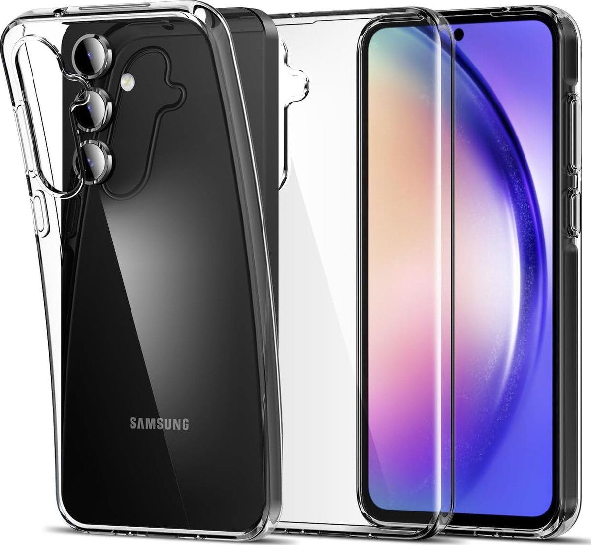 AziLine Silicone Case Geschikt voor Samsung Galaxy A55 - AziLine Transparante Bescherming Hoesje voor A55- Premium Zachte Silicon Hoesje geschikt voor Samsung Galaxy A55