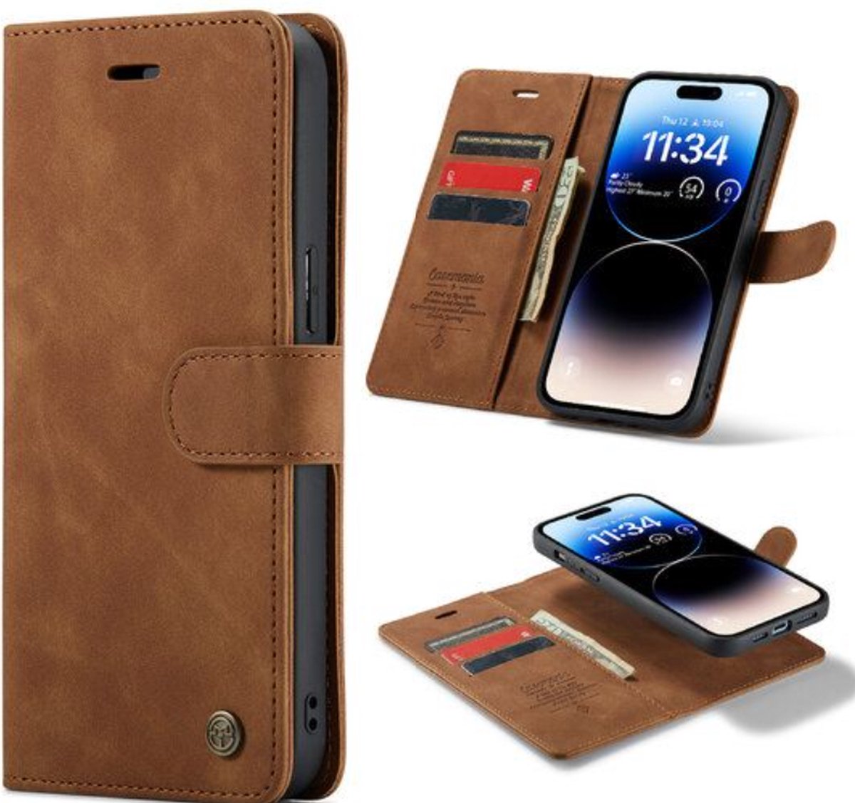 Casemania – Bookcase 2 in 1 – Geschikt voor – Samsung A55 – Boekmodel