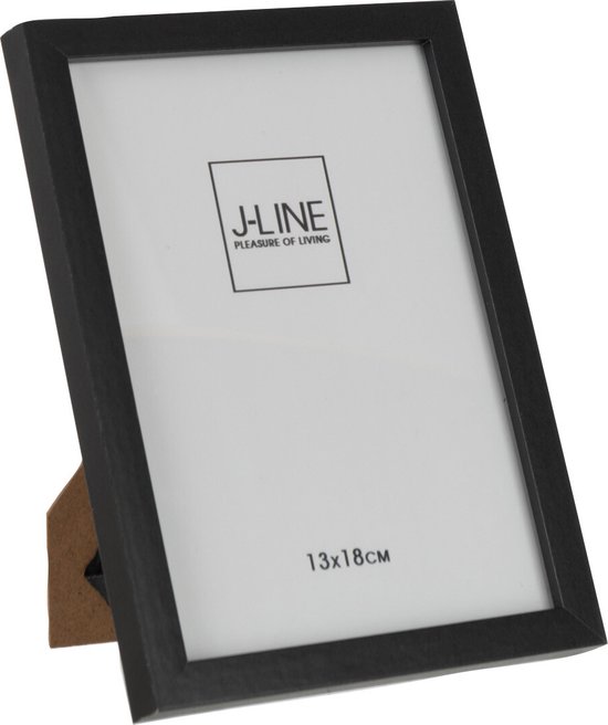 J-Line cadre photo Basic - bois - noir - small - 2 pièces