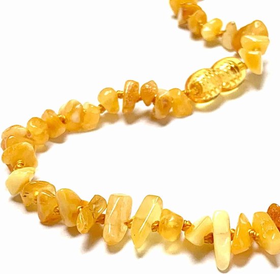 Baby/Kind - Barnsteen ketting - butter - chips 33cm — afbeelding 3