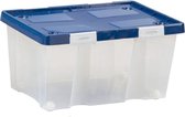 Bol.com HL- Opbergbox -Opbergdoos - Eurobox - Groot - Deksel - Wieltjes - 60x40x30 cm - 55 Liter aanbieding
