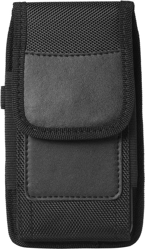 Cadorabo Mobielhoesje met riemclip geschikt voor Cubot MAGIC in ZWART - Praktisch beschermhoesje met karabijnhaak Case Cover met penhouder