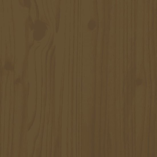 vidaXL - Bedframe - met - hoofdbord - massief - hout - honingbruin - 100x200 - cm
