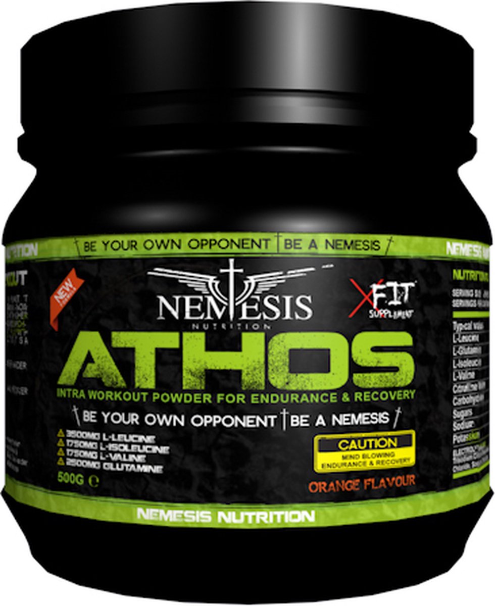 Goedkoopste Nemesis Nutrition Athos | BCAA | 360 gram | Strawberry | 26 Doseringen | 2 1 1 Formule | Suikervrij | Nutriworld