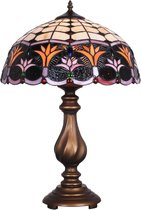 Tiffany Tafellamp - Decoratieve Tafellampen - Tiffany Lamp - Verlichting - Tafel Verlichting,- Interieur Decoratie - Woondecoratie - Glas in Lood - 41x61