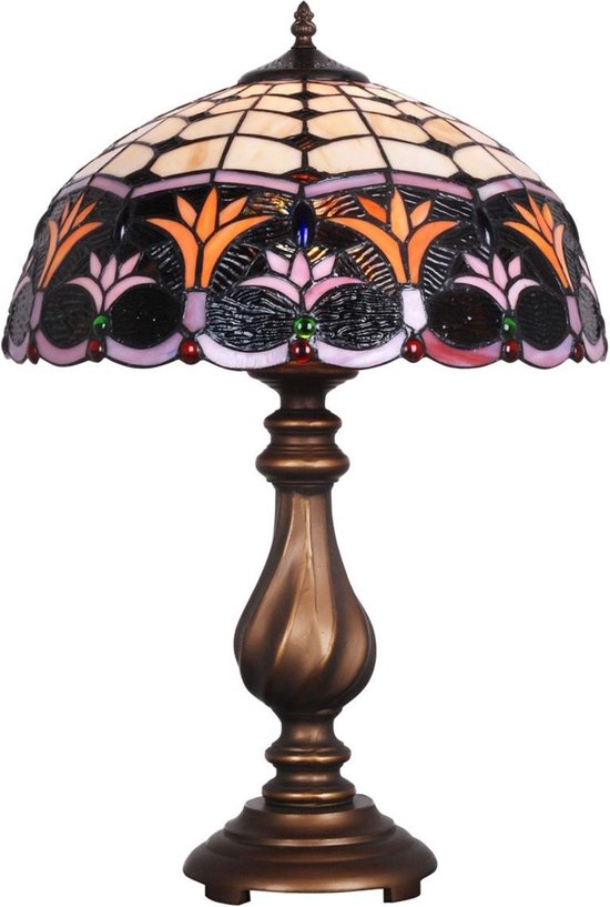 Lampe de table de style Tiffany - Lampe Tiffany Vintage - Lampe en Verres faite à la main - Décorations Florence
