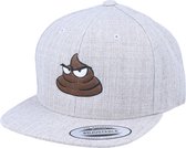 Hatstore- Kids Poop Emoji Heather Grey Snapback - Kiddo Cap Cap