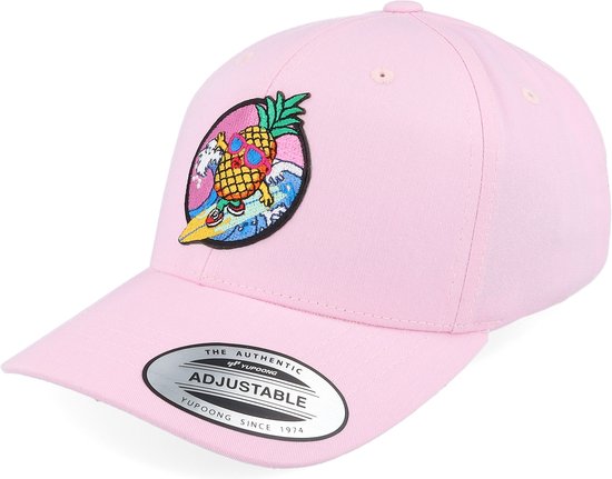 Hatstore- Kids Pineapple Surfer Summer Pink Adjustable - Kiddo Cap Cap