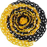 Chaîne barrière Relaxdays noir jaune - chaîne en plastique - chaîne de sécurité - parking - 40 m