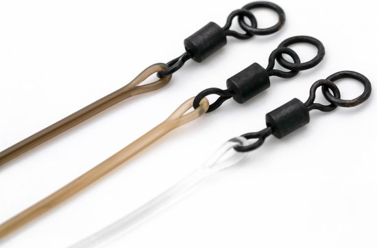 Korda Camouflage Leaders + Ringwartel - Clay Brown - Bruin van Merkloos — afbeelding 4