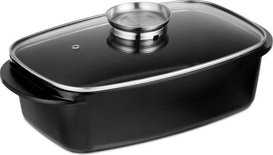 KELA Plat de service ATURA en fonte d'aluminium noir 32 cm KL-15167