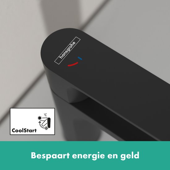 Wastafelmengkranen: Tecturis E, Toiletkraan 80 met rechte greep voor koud water of vooraf afgesteld water zonder afvoer, Art.-nr. 73013000