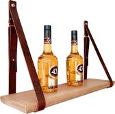 NOOBLU SHELV plankdragers - Croco print - Croco cognac