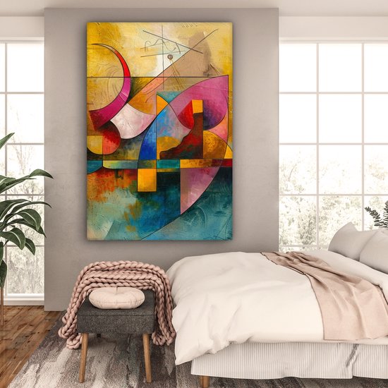 Peinture sur toile 120x180 cm - Décoration murale Art - Abstrait - Esthétique - Coloré - Art - Décoration murale salon - Décoration chambre moderne - Tableaux abstraits