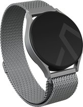 BURGA Universele Horlogebandje - Metaalgaas voor Samsung Galaxy/Garmini/Xiaomi/Huawei - Zilver - 22mm