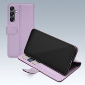 Mobilize Telefoonhoesje geschikt voor Samsung Galaxy A24 Hoesje | Mobilize Premium Gelly Wallet Bookcase Portemonnee | Pasjeshouder voor 3 Pasjes | Telefoonhoesje voor Pinpas / OV Kaart / Rijbewijs - Paars