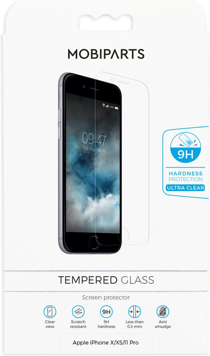 Mobiparts Screenprotector geschikt voor Apple iPhone XS Glazen | Mobiparts Regular Screenprotector - Case Friendly