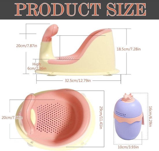 Badzitje voor baby's, badzitje voor babykuip, badzitje voor baby's, met anti-slip zuignappen van 8 maanden, babybadhulp, badstoel, ergonomisch en veilig voor kleine kinderen, baby's van Luchild — afbeelding 3
