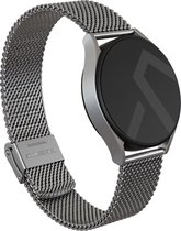 BURGA Premium Universele Watch Bandje - Mesh Elegance voor Samsung Galaxy/Garmini/Xiaomi/Huawei - Zilver - 20mm