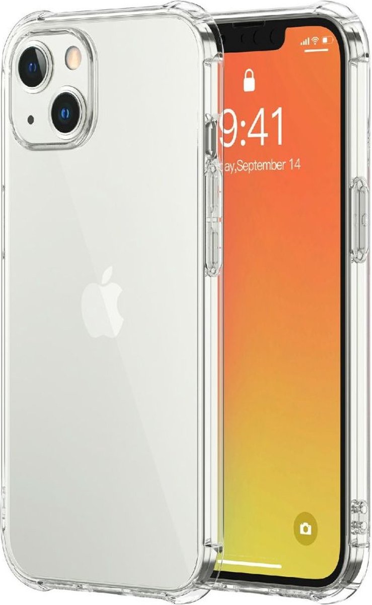 Mobigear Doorzichtig Hoesje geschikt voor Apple iPhone 13 Telefoonhoesje Flexibel TPU | Mobigear Cushion Backcover Shockproof | Doorzichtig Telefoonhoesje iPhone 13 | Schokbestendig iPhone 13 Telefoonhoesje | Anti Shock Proof - Transparant