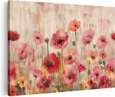 Artaza Peinture sur toile représentant des coquelicots sous la pluie – 30 x 20 – Klein – Photo sur toile – Impression sur toile