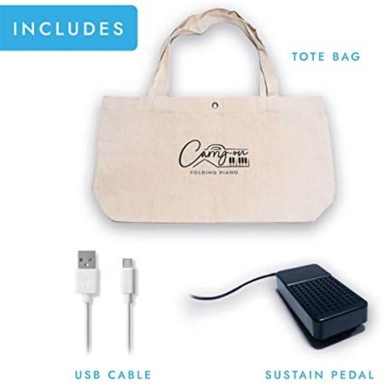 Opvouwbare digitale piano – 88 toetsen – USB MIDI – oplaadbaar
