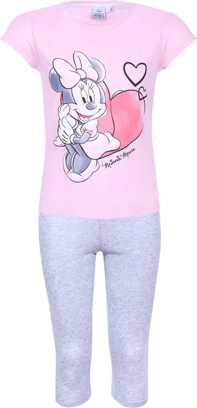 Roze en grijze meisjespyjama Minnie Mouse DISNEY