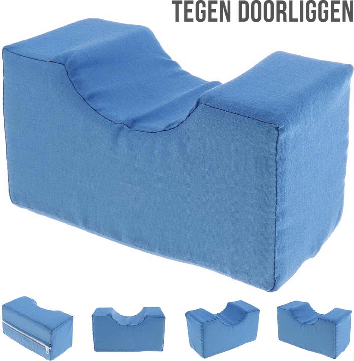 Goedkoopste Allernieuwste Foam Hand- Voet- Hiel-beschermer - Anti Decubitus - Elevatie Kussen met Rits - Katoen - 20 x 9.5 x 10 cm