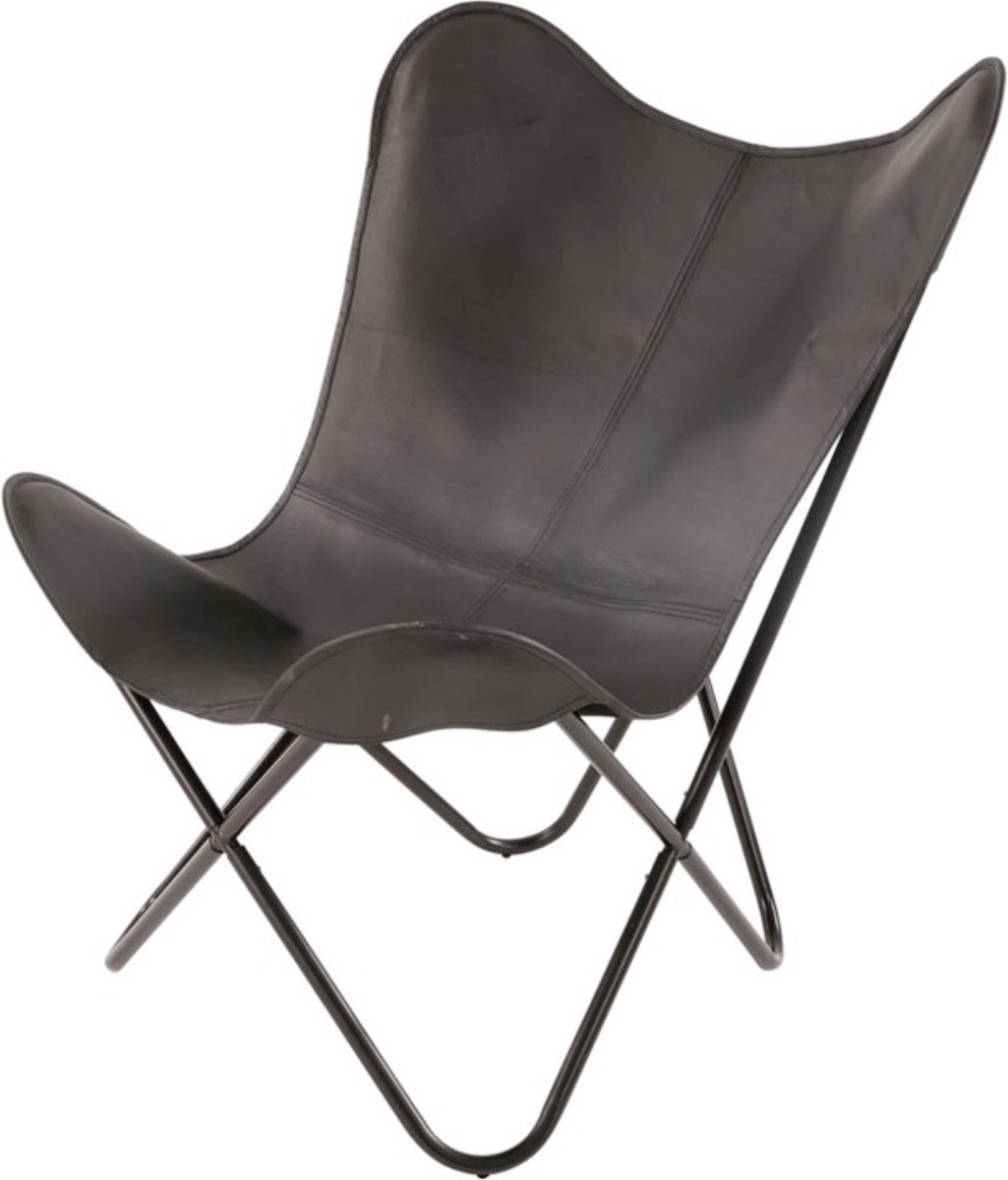 Lesli Living Fauteuil papillon Buffalo 75x75x87 cm noir
