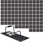 Relaxdays 96 x puzzelmat uitbreidbaar - vloerbeschermingstegels - voor fitnessapparaten