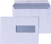 DULA EA5 Enveloppen - Venster rechts -156 x 220 mm - 100 stuks - Wit - Zelfklevend met plakstrip - 80 gram