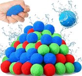 Waterbommenset Splash ballen 24 stuks herbruikbaar waterballonnen bommen zachte waterballen in bonte kleuren - Zwembadspeelgoed bal waterbomb