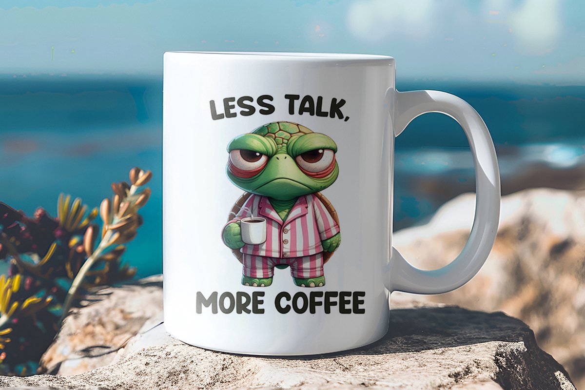 Mok – "Less Talk - More Coffee" – Voor de Koffiepuristen