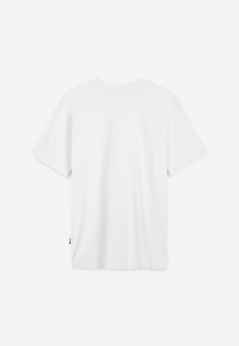 A-dam White Mobile - T-shirt - Heren - Volwassenen - Vegan - Korte Mouwen - T-shirts - Katoen - Wit - XL