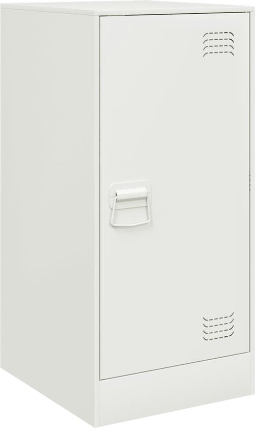 vidaXL - Dressoir - 34,5x39x73 - cm - staal - wit