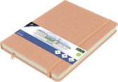 Kangaro schetsboek - A5 - oudroze - PU hardcover - met elastiek en lint - K-861222