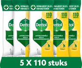 Dettol Doekjes Citrus 110st - 5 Stuks - Voordeelverpakking