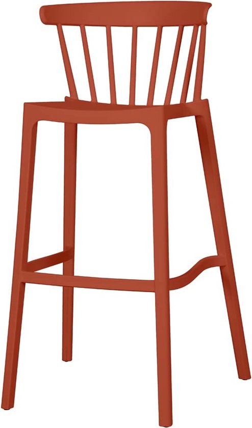 Tabouret de bar Terracotta Plastique - Hauteur d'assise 77cm - 55x56x103cm