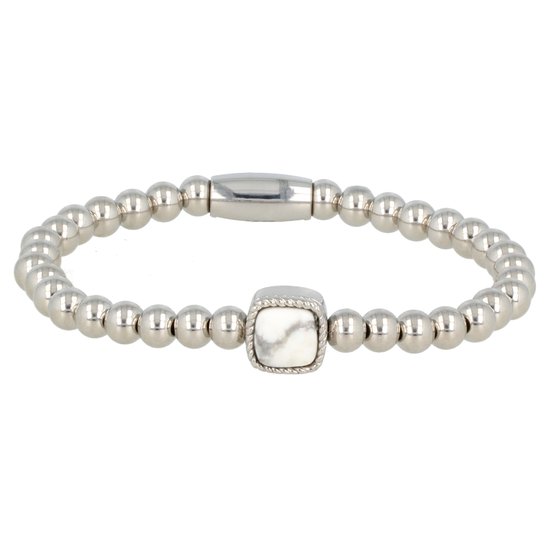 Qoss Heren Halfedelstenen Armband Job Lavasteen - |Shop Online