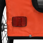 vidaXL - Hondenfietstrailer - oxford - stof - en - ijzer - oranje - en - grijs