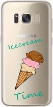Samsung Galaxy S8 Plus transparant ijsje siliconen hoesje - Ice cream Time
