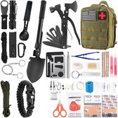 Survival kit noodpakket survival armband survival set – 27 delig – groen
