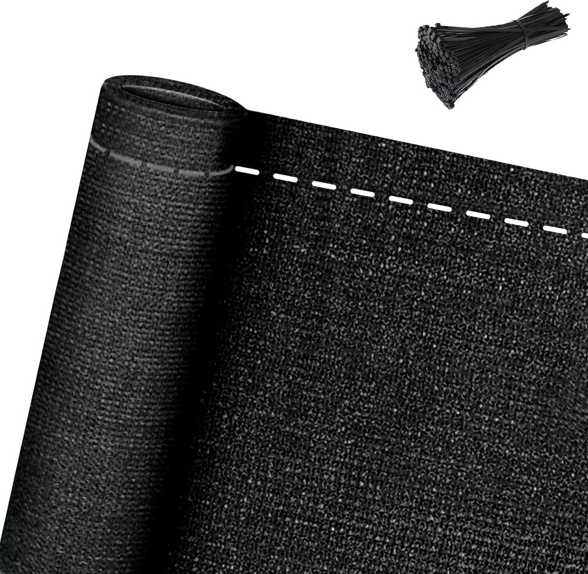 Sun Shade, HDPE 150G/M² HDPE MESH TARPAULINE Fabric, Winddichte UV Sun Shade Fabric voor sportveld, tuin, balkon, houtskool, 1,5 x 10 m (HXW)