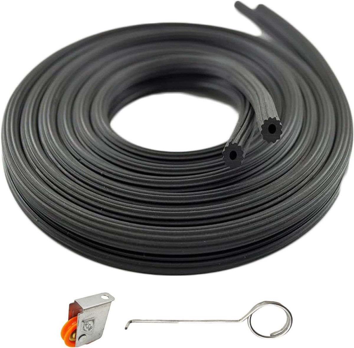 15 m rubberen biesband, afsluitband voor insectengaas, rubberen bies vliegengaas, accessoires voor spanframe, sierkoord, reserveonderdeel (15 m, diameter 5 mm)