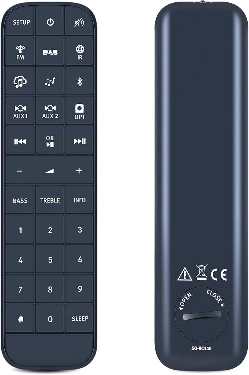 Vervangende afstandsbediening geschikt voor Sonoro Prestige Compact System RC331