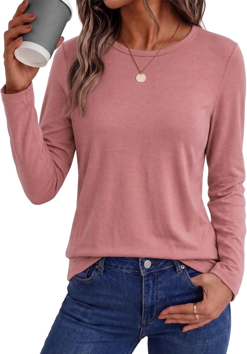 Tops met lange mouwen dames ronde hals basislagen ondergoed shirts