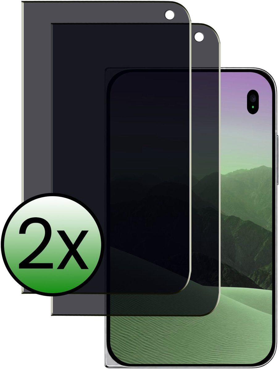 Screenprotector - 2 Stuks Geschikt voor Apple iPhone Duo - Privacy Filter - Beschermglas - Gehard Glas - Tempered Glass - Screen Protector