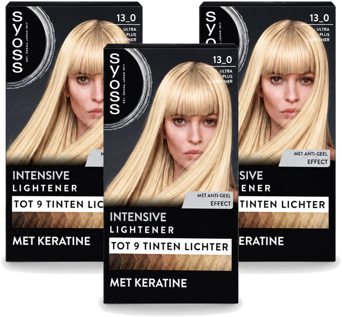 3 x SYOSS - Coloration 13-0 Ultra Plus Lightener - Haarverf - Grijsdekking - Vermindert Haarbreuk - Maximale Oplichting - Voordeelverpakking - 3 stuks